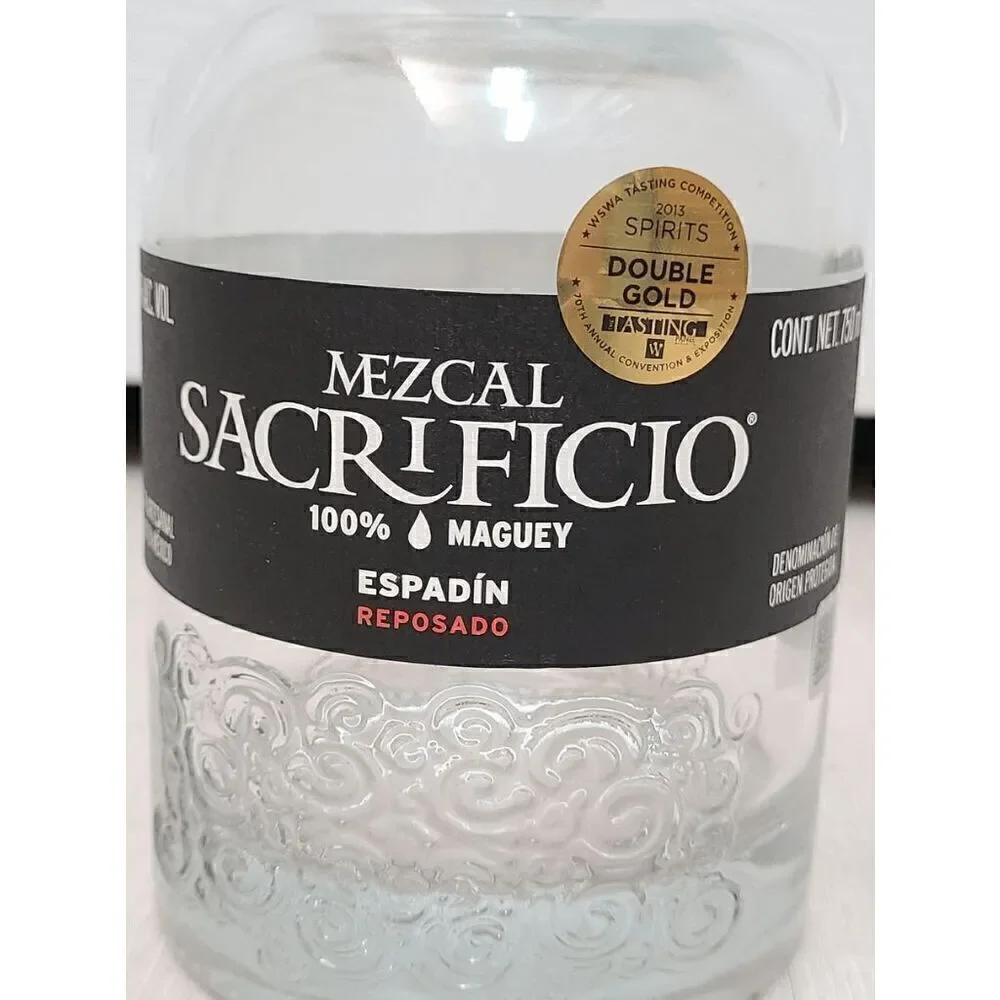 EMPTY Collectible Top Shelf Tequila Mezcal Sacrificio Reposado Bottle